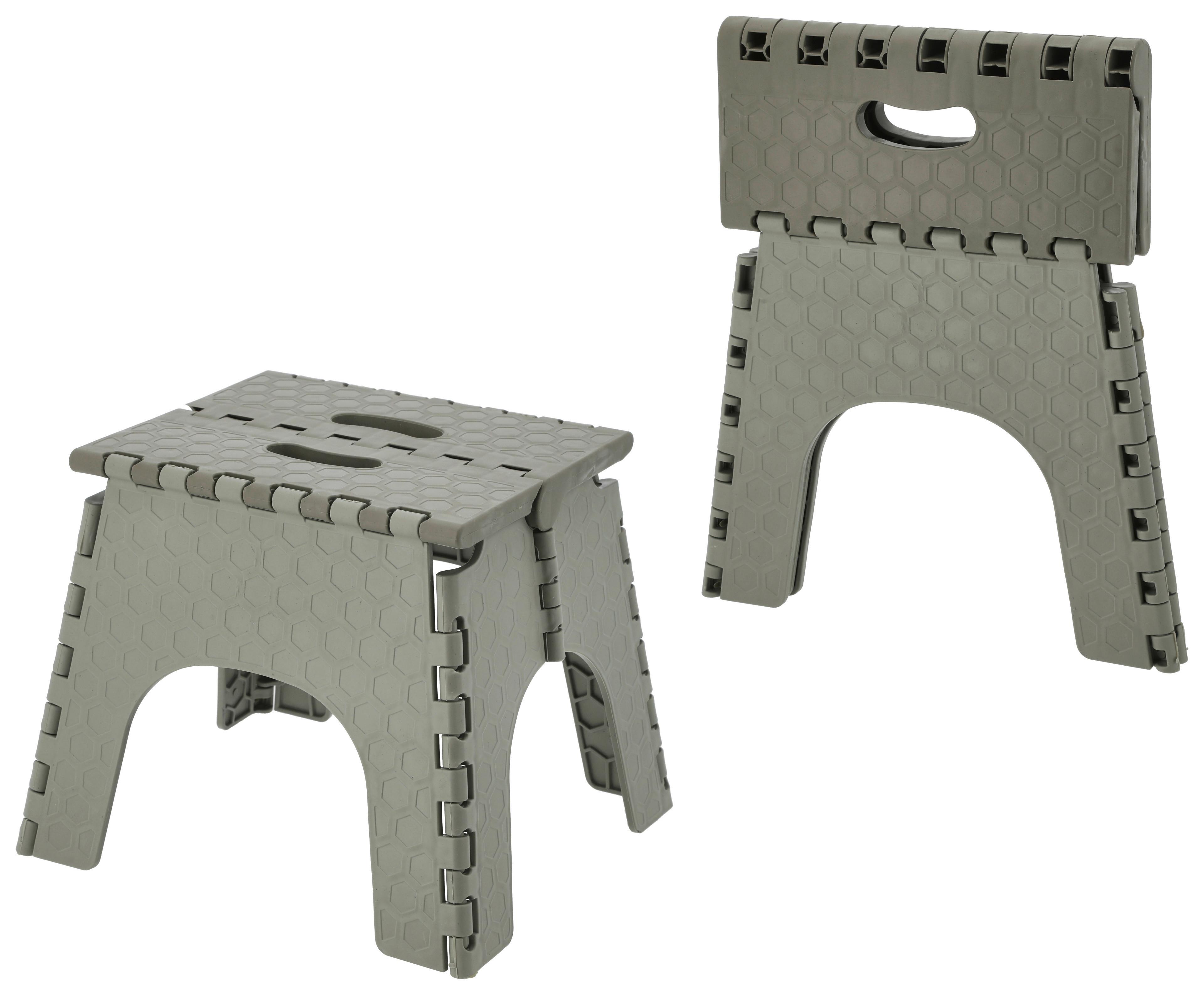 Összecsukható Fellépő Fellépő - kék/fehér, Basics, műanyag (32/35/4cm)