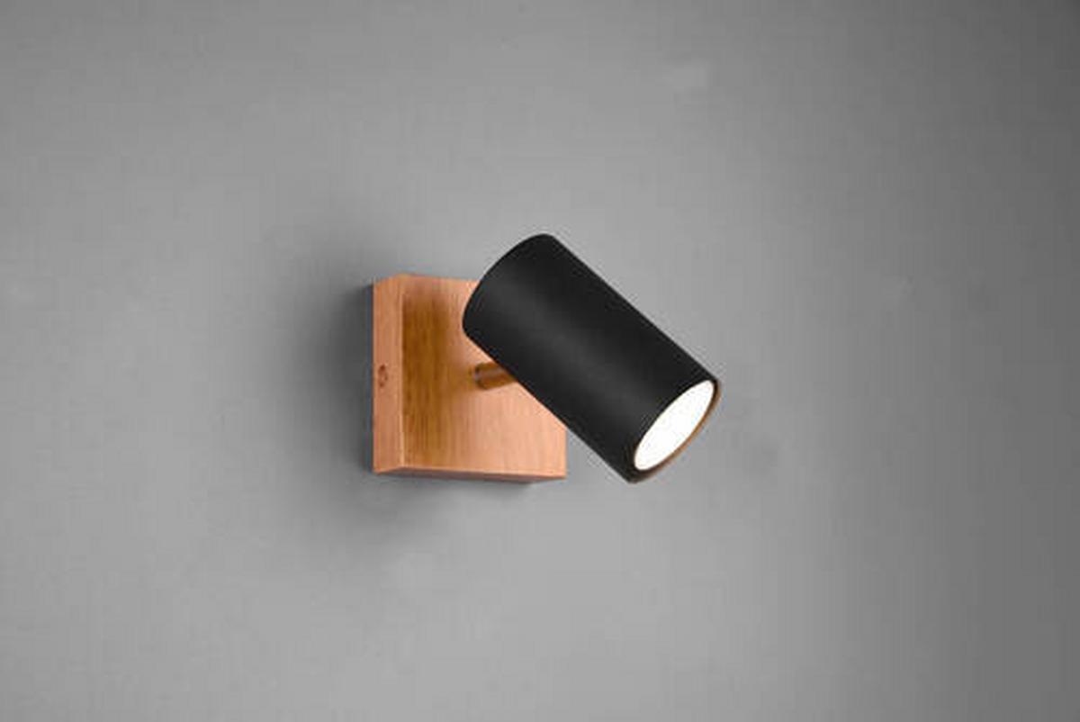 Strahler Spot Marley Schwarz max. 15 Watt - Schwarz, Design, Holz/Metall (9/16/12cm) - Trio Leuchten
