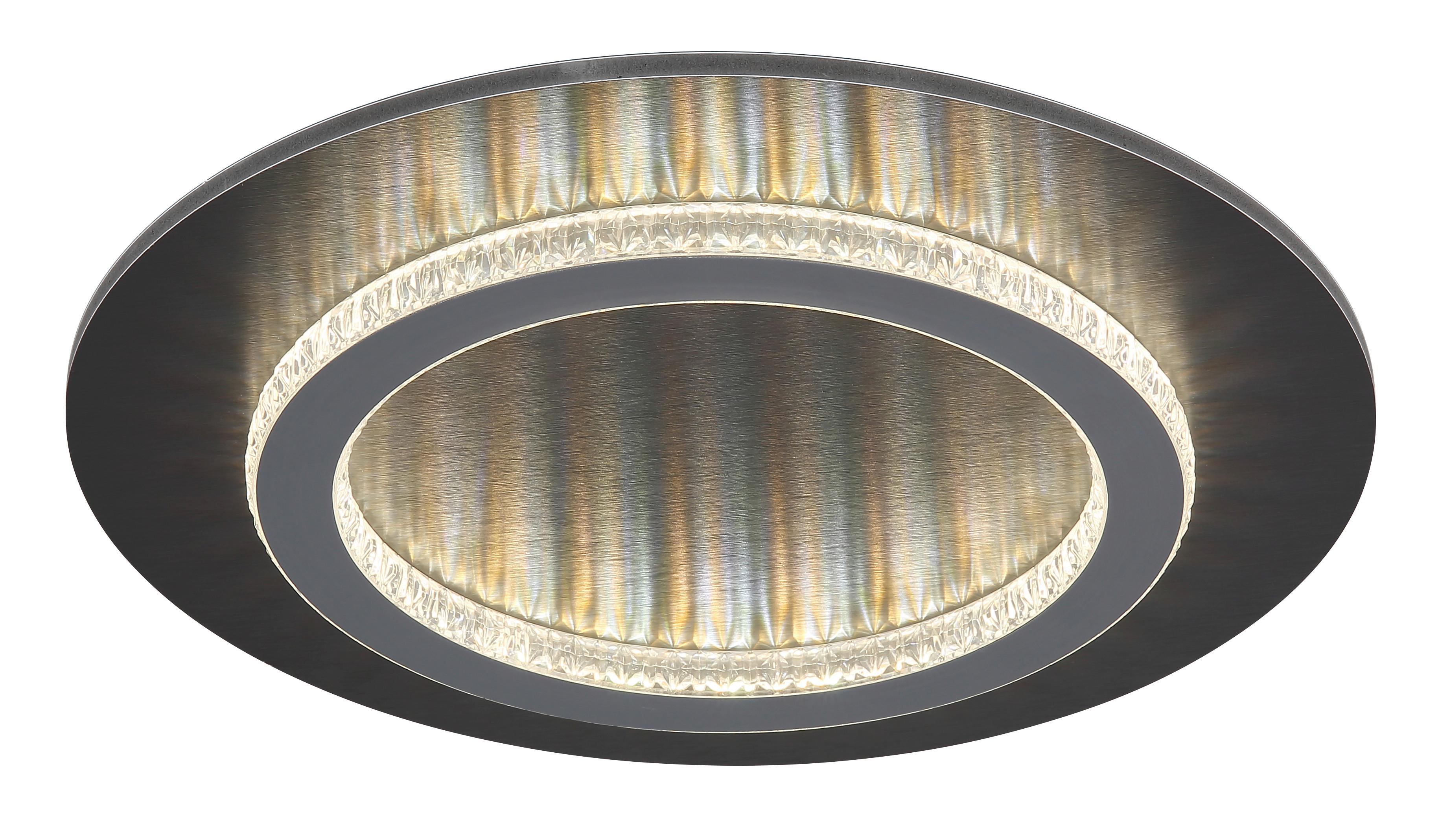 Led Stropna Svjetiljka Jayden - prozirno/svijetlo siva, Basics, metal/plastika (35/5,5cm) - Globo