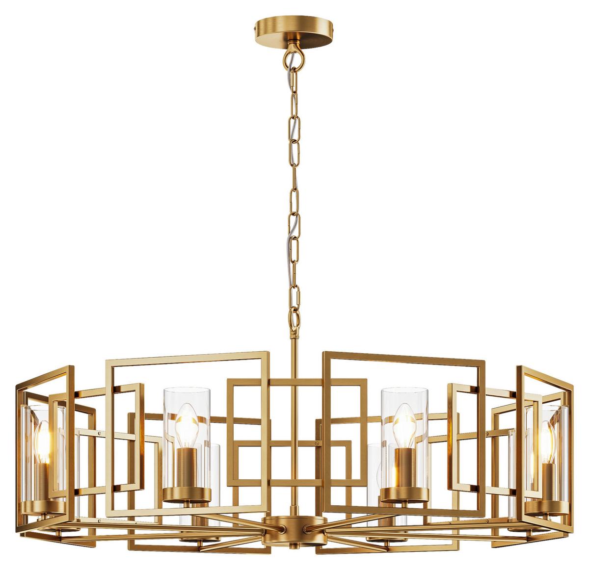 Kronleuchter Bowi Gold max. 40 Watt - Klar, Trend, Glas/Metall (87,5/60,5/87,5cm) - MAYTONI