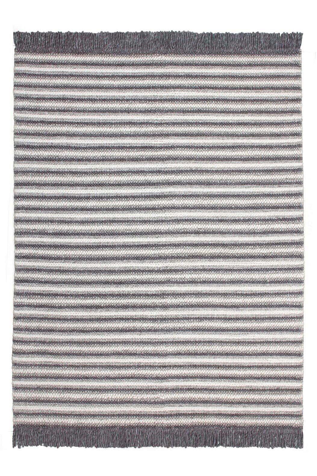 Webteppich Natura 310 Nat/anthr 200x290 - Anthrazit/Naturfarben, Basics, Textil (200/290cm) - Kayoom
