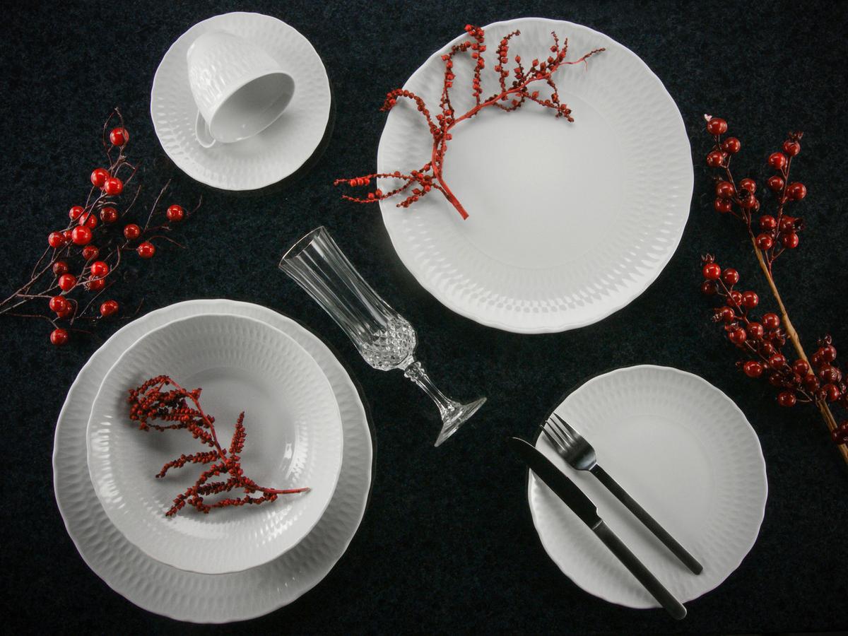 Porcelán Étkészlet Sofia White - fehér, Trend, kerámia - Creatable