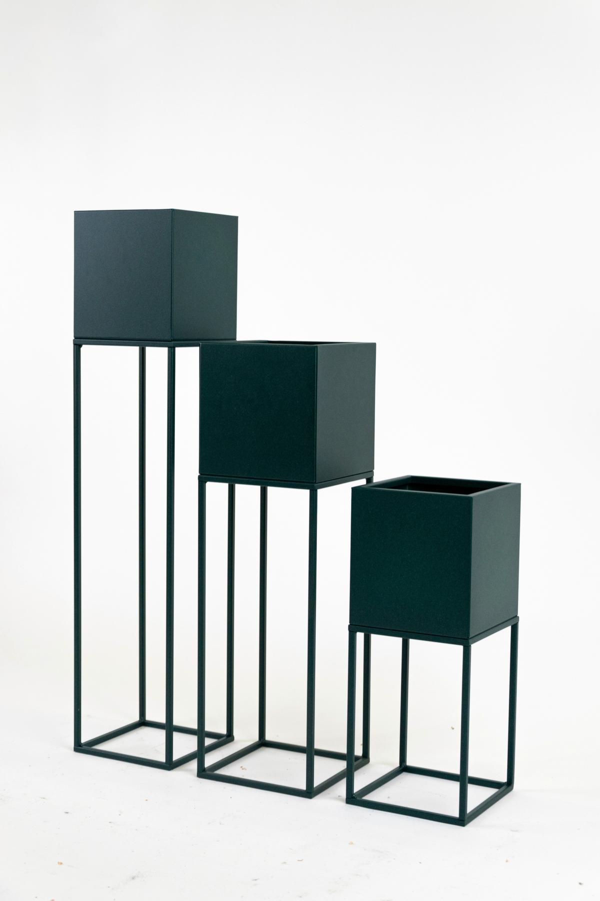 Blumenständer Smaragdgrün - Smaragdgrün, Basics, Metall (19/47/19cm)