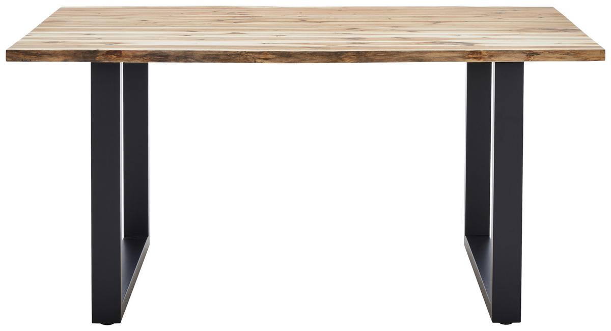 STÓŁ DO JADALNI KERALA - kolor akacjowy/czarny, Basics, drewno (140/90/76cm) - MID.YOU