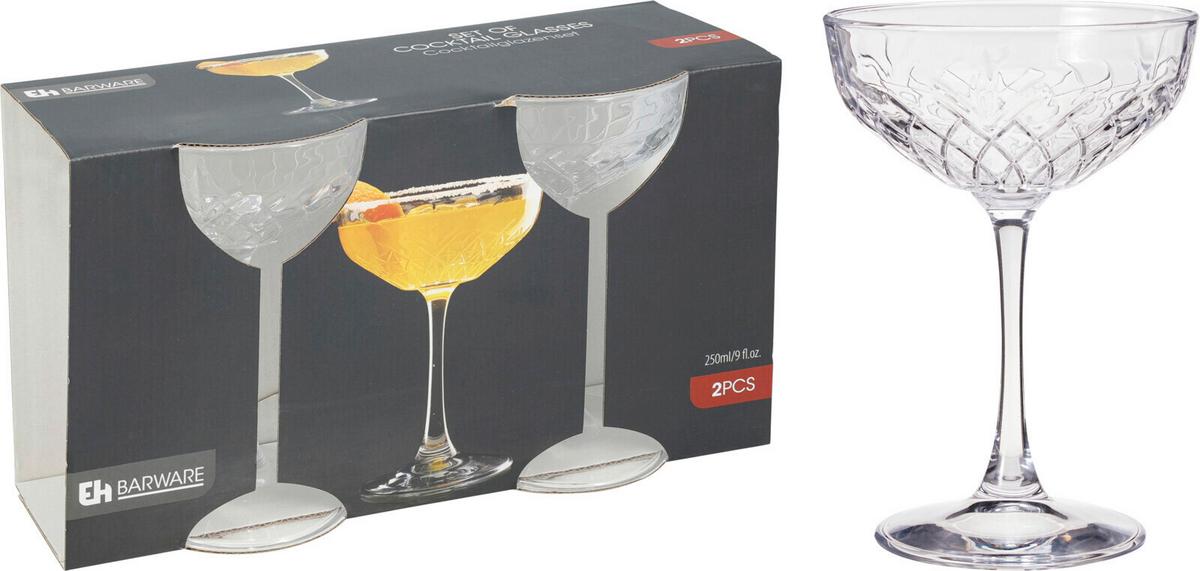 Koktélos Pohár Cocktail - átlátszó, Trend, üveg (11/15,7cm)