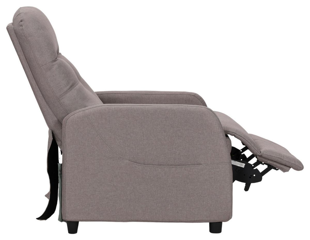 FOTEL TELEWIZYJNY CONG - czarny/taupe, Konventionell, metal/tkanina (74/104/91cm) - MID.YOU