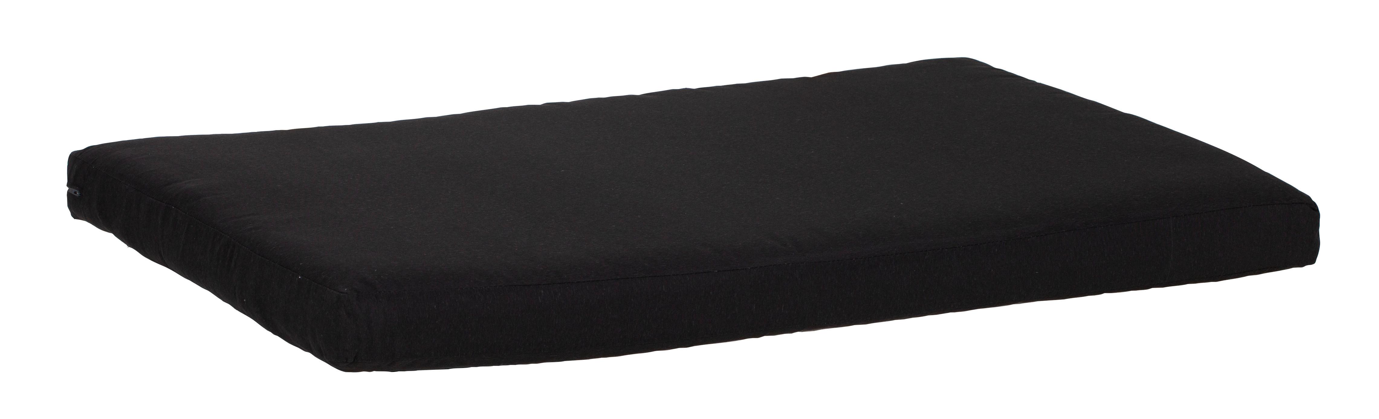 Loungesitzkissen m. Zip ca. 120x80 cm Anthrazit - Anthrazit, Basics, Textil (120/80/8cm) - Gardenson