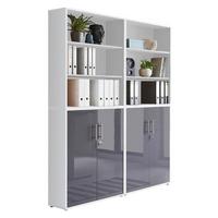 Aktenschrank Office Edition Sw Set 11 Weiß/Anthrazit - Anthrazit Hochglanz/Weiß, MODERN, Holzwerkstoff (168,8/227,2/33cm) - MID.YOU