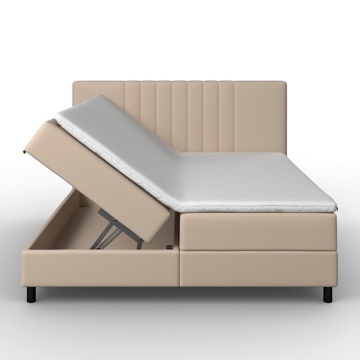 Box Krevet Roma - bež/crna, Moderno, drvo/tekstil (180/200cm) - Bessagi Home