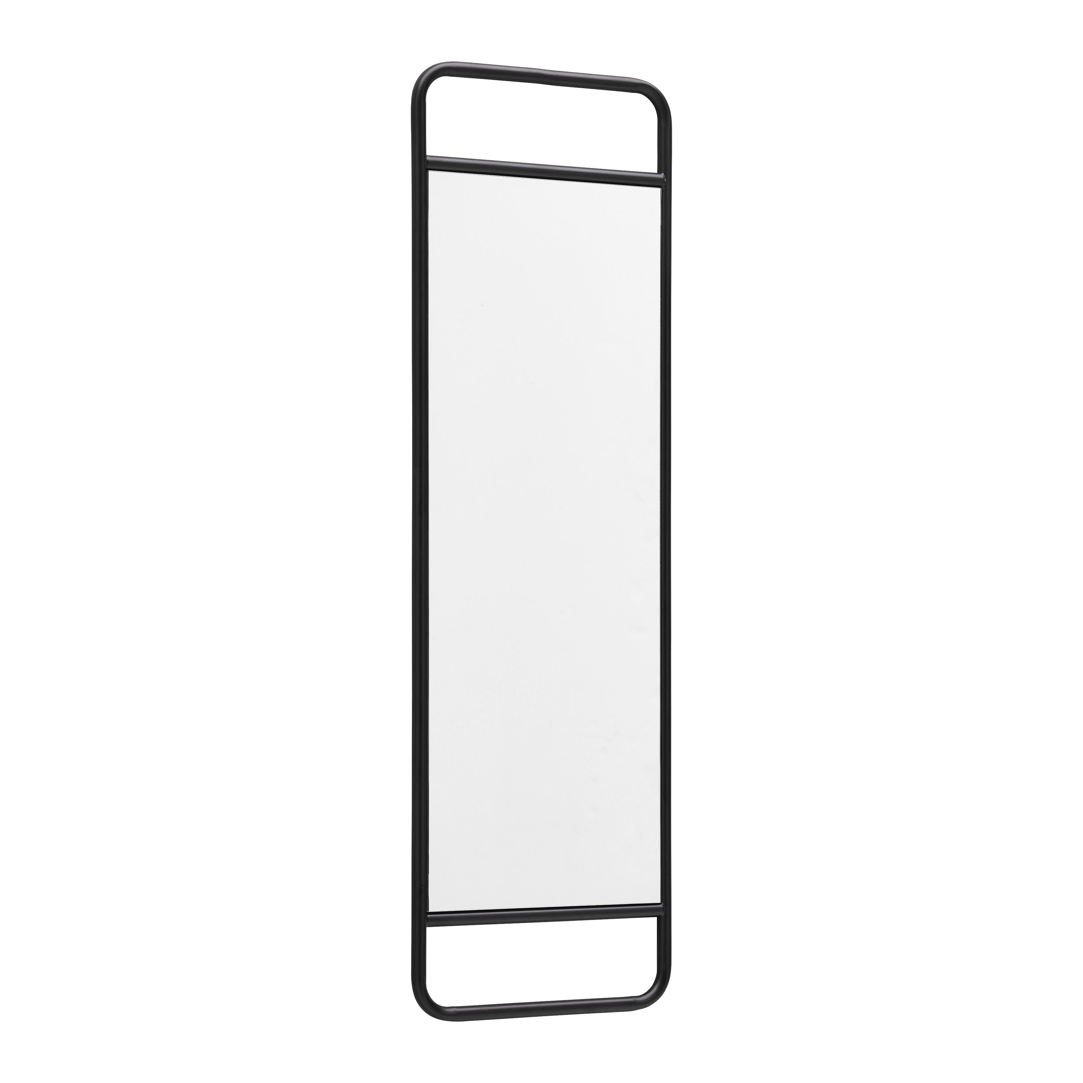 MIROIR MURAL PIPE -EXKLUSIV- - noir, MODERN, matériau en bois/métal (38/120/2cm) - Mömax