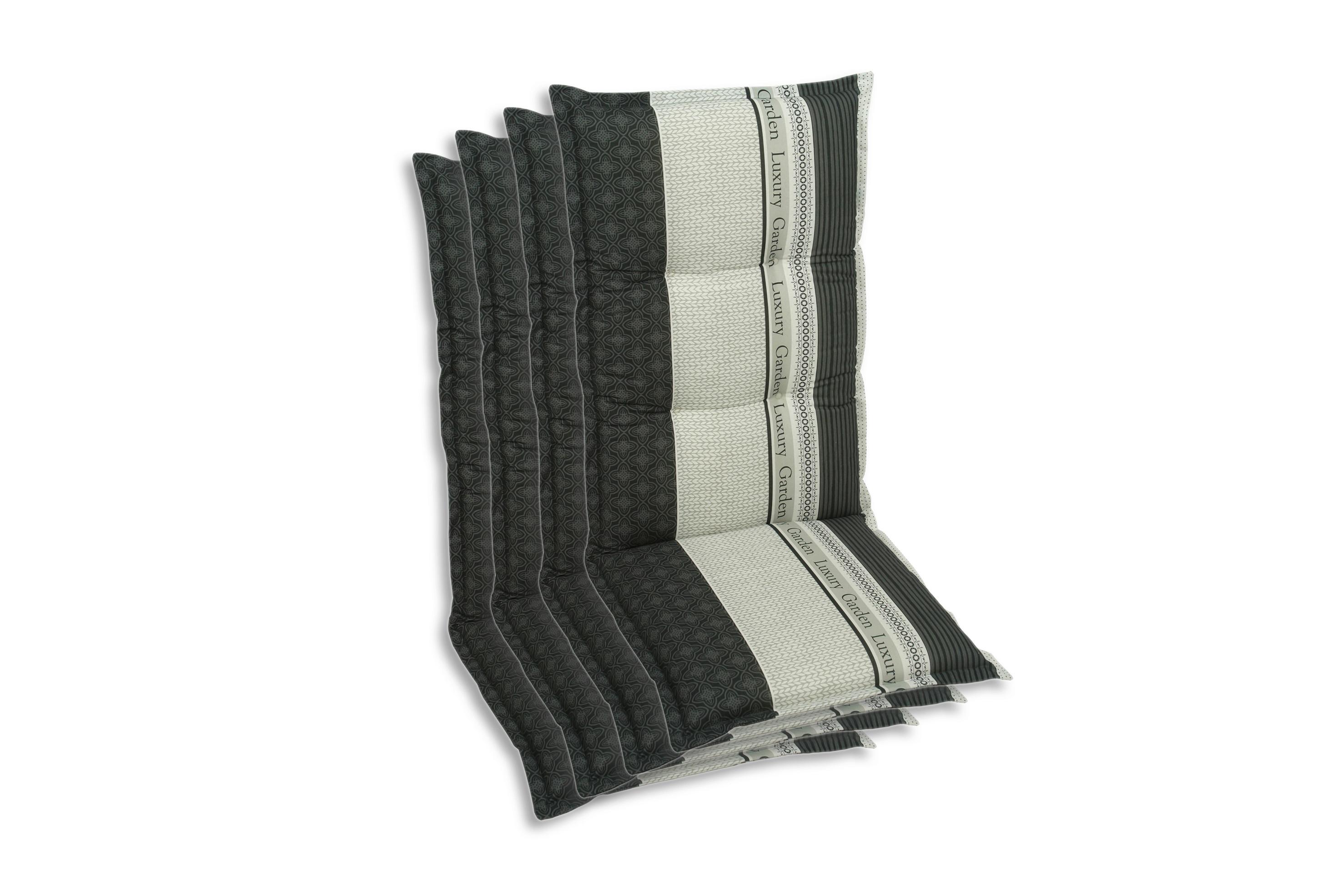Sesselauflagenset Anthrazit, 4-teilig - Anthrazit, Basics, Textil (50/7/120cm)