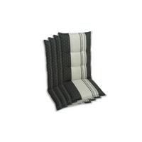Sesselauflagenset Anthrazit, 4-teilig - Anthrazit, Basics, Textil (50/7/120cm)