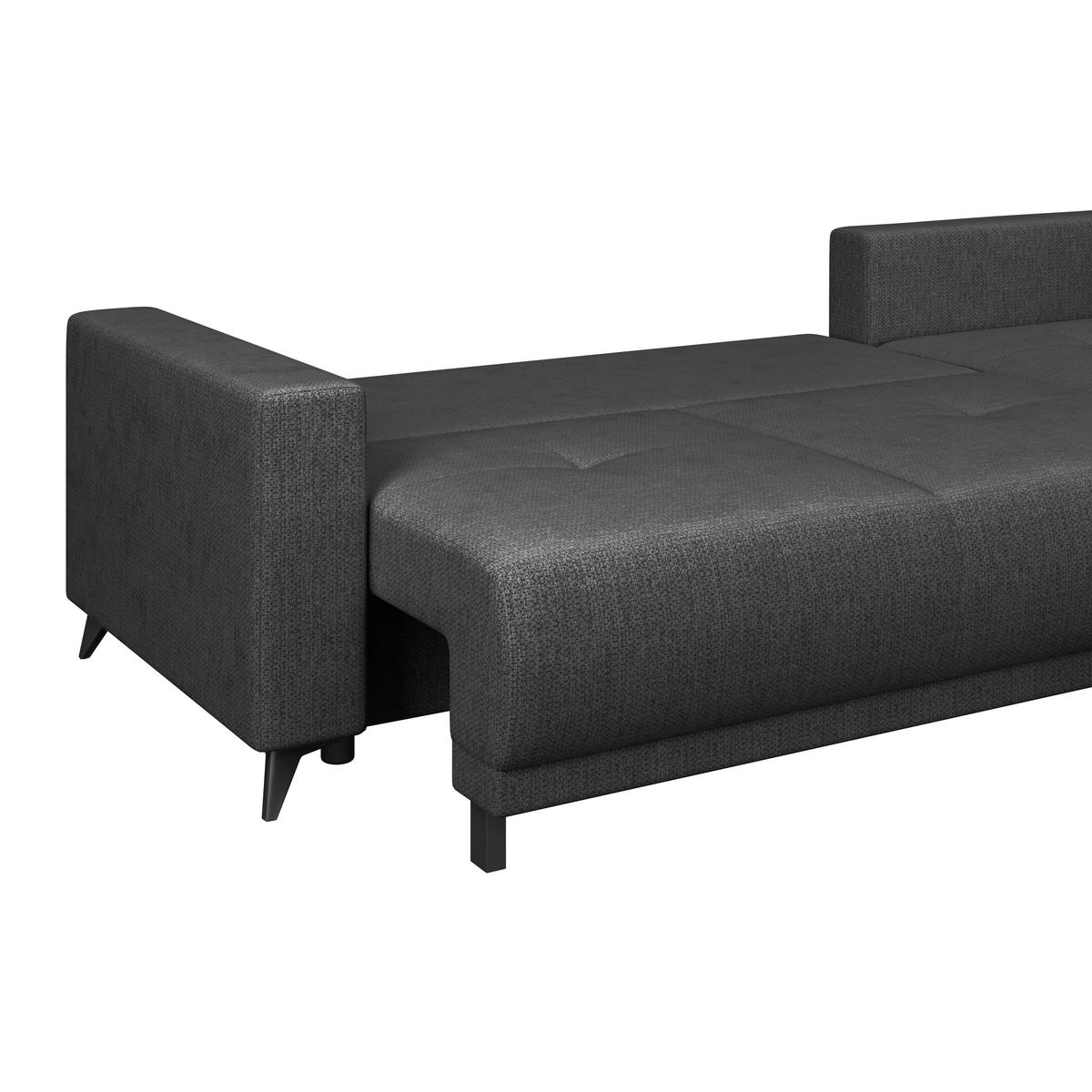 Kutna Garnitura Texas - sivo-smeđa/crna, Konvencionalno, drvo (259/203cm)