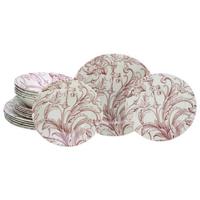 Kombiservice Venecia Weiß/Altrosa, 18-teilig - Altrosa/Weiß, Basics, Keramik (31/30/32cm) - Creatable