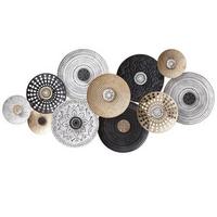 DEKORACJA ŚCIENNA 18SMB1621 - czarny/biały, Design, metal (134/68/6cm) - Ambia Home