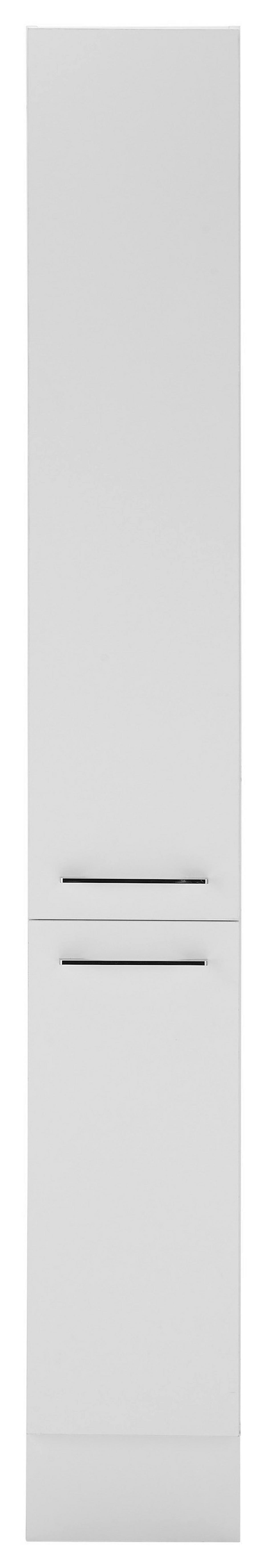 Apothekerschrank TURIN VS30, weiß - Chromfarben/Weiß, MODERN, Holzwerkstoff/Metall (30/211/57cm)
