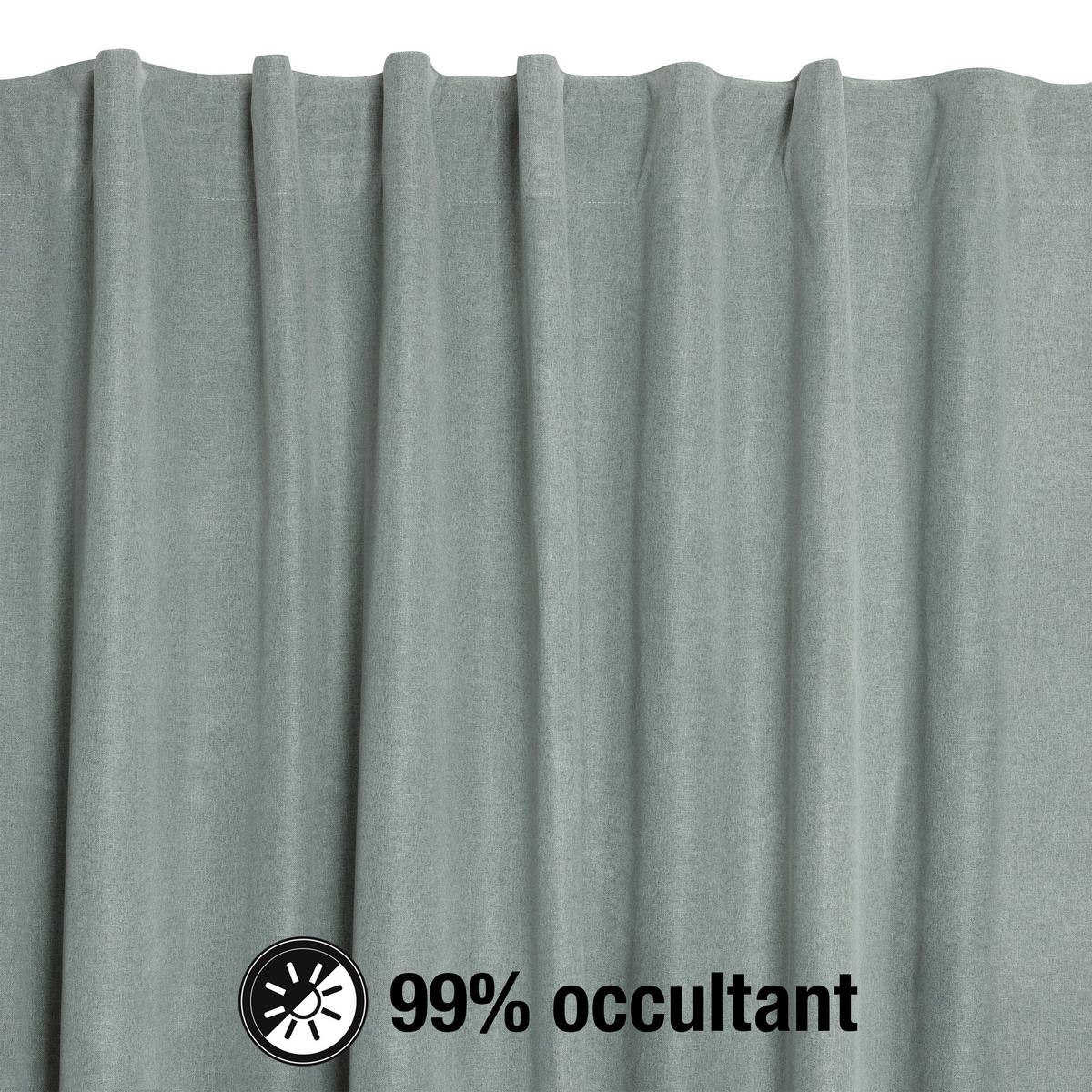 ZASŁONA GOTOWA 0171804 WARREN OCCULTANT KAKI - khaki, Basics, tkanina (140/240cm)