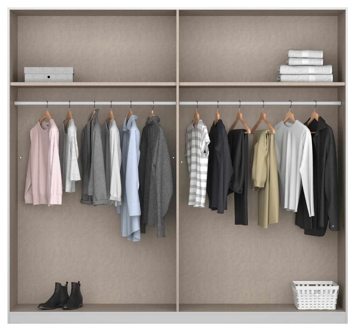 Ormar S Klasičnim Vratima Lamella - bijela/hrast Artisan, Moderno, drvni materijal/metal (226/210/54cm) - Modern Living