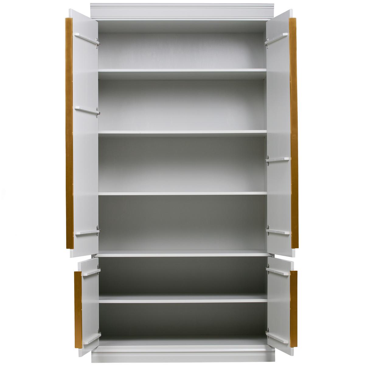 Drehtürenschrank Organize Grau - Roségold/Grau, Basics, Holz/Metall (110/215/44cm) - MID.YOU