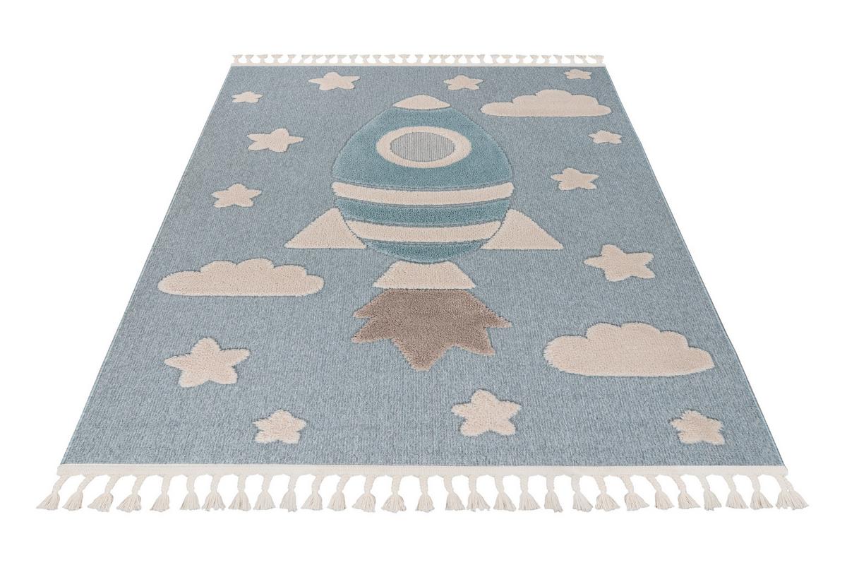 Covor pentru copii My Fano391Spac, cca. 160x230cm - albastru/multicolor, Basics, textil (160/230cm) - Obsession