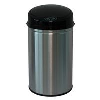 Koš Za Smeti Sensor, Črna, Srebrna, 30 L - srebrne barve/črna, Trend, kovina/umetna masa (31/31/61,5cm) - Echtwerk