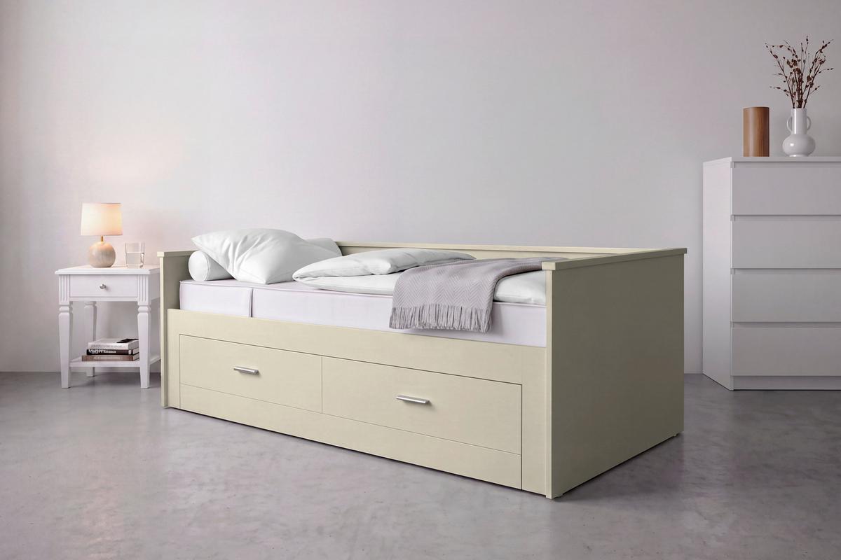 Raztegljiva Postelja Honey New, Kašmir, 90-180x200 - kašmir, Romantika, leseni material/les (90-180/200cm) - Based