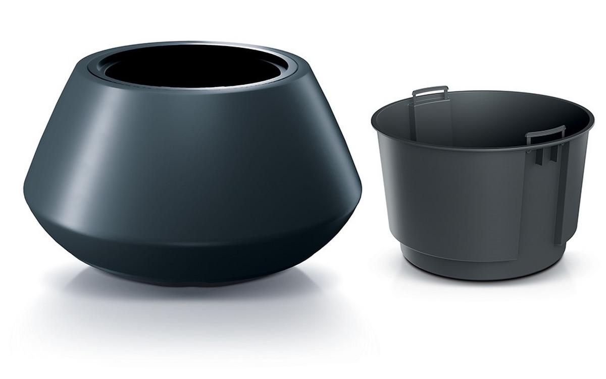 Kaspó Heos Design - fehér, Basics, műanyag (59cm)