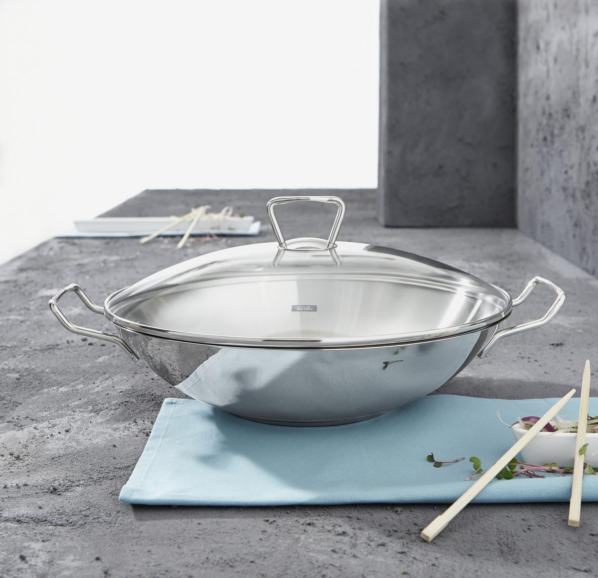 WOK 0682335001 FISSLER - Basics, metal/szkło (35cm) - Fissler