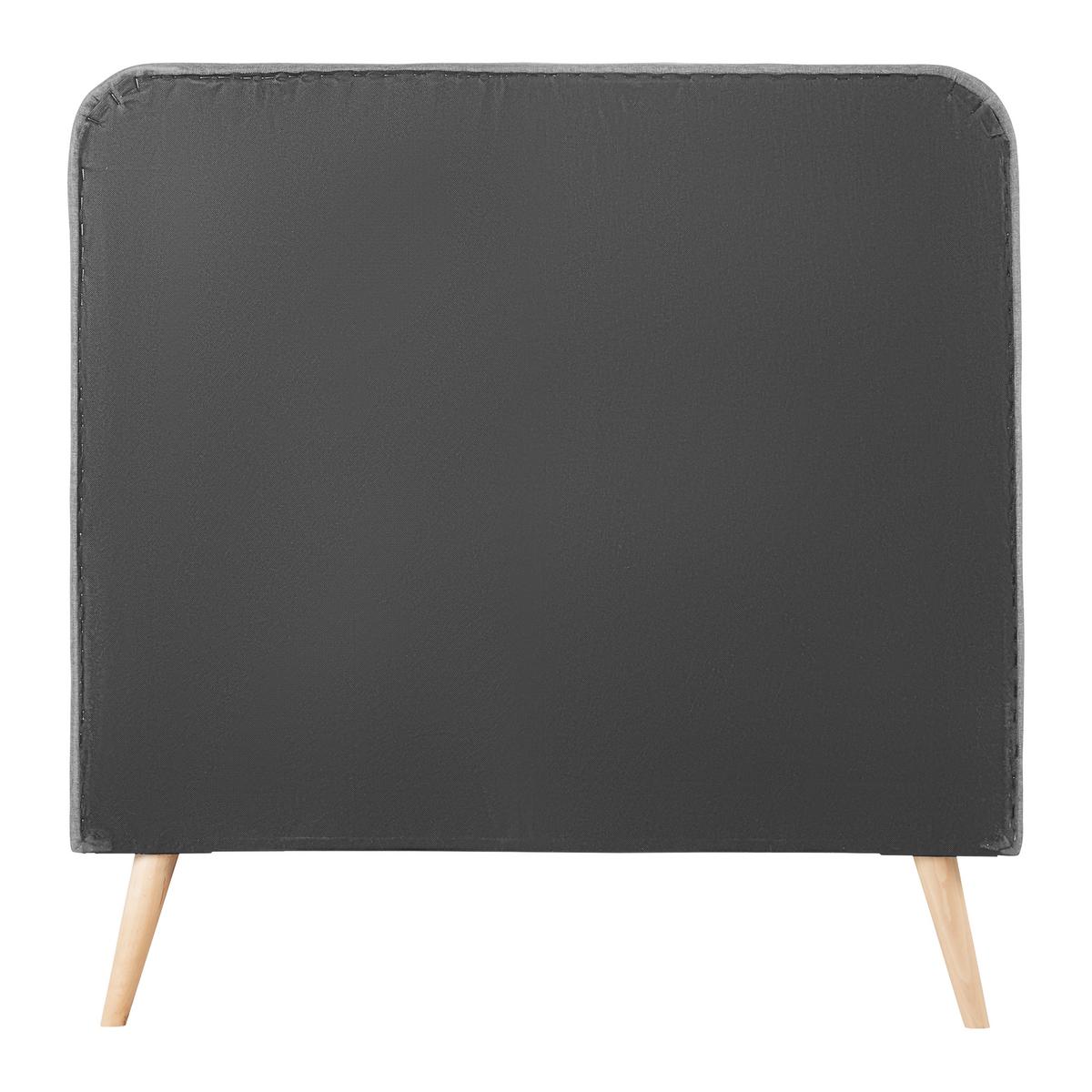 Polsterbett Barleta Dunkelgrau ca. 90x200cm - Dunkelgrau/Naturfarben, MODERN, Holz/Textil (90/200cm) - Mömax