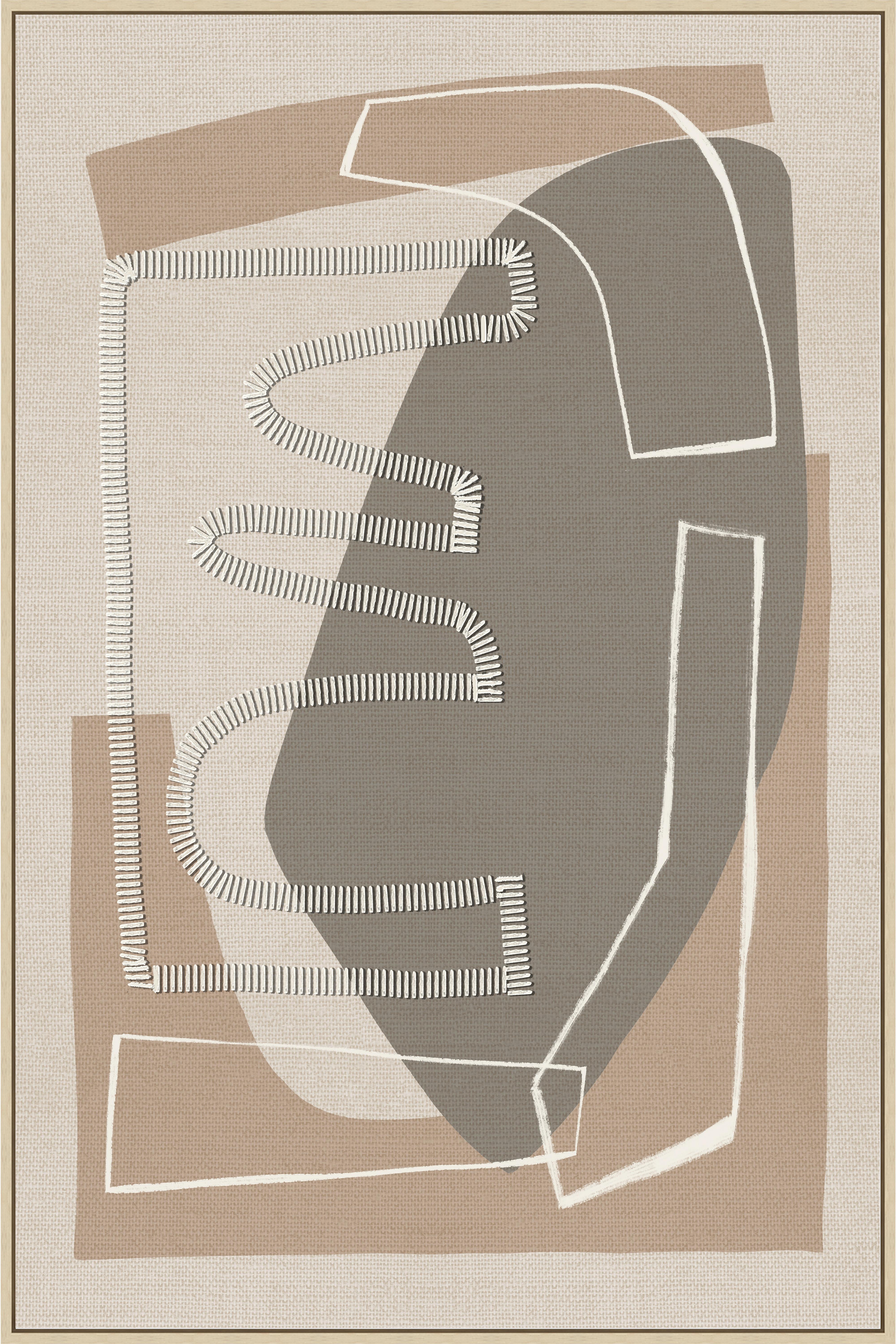 Keilrahmenbild Lotta ca. 60x90cm - Beige/Braun, MODERN, Holzwerkstoff/Kunststoff (60/90cm) - Premium Living