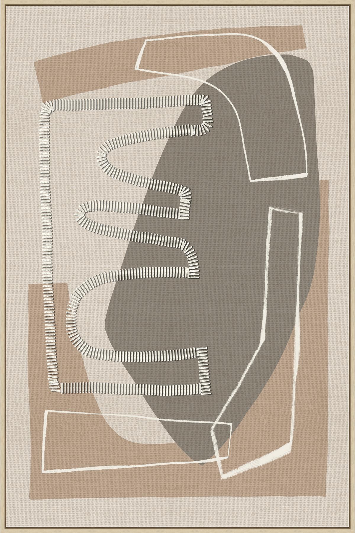 Keilrahmenbild Lotta ca. 60x90cm - Beige/Braun, MODERN, Holzwerkstoff/Kunststoff (60/90cm) - Premium Living