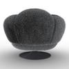 RELAXFÅTÖLJ LEO - vit/svart, Modern, metall/textil (96/78/93cm) - Bessagi Home