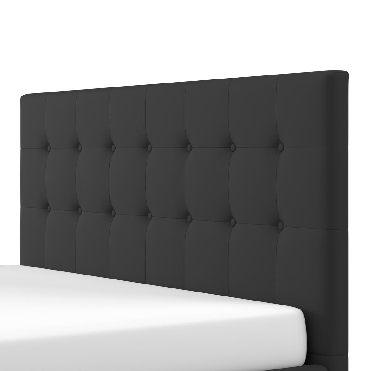 Polsterbett Frederico Schwarz ca. 180 x 200 cm - Schwarz, MODERN, Holz/Holzwerkstoff (180/200cm) - Bessagi Home