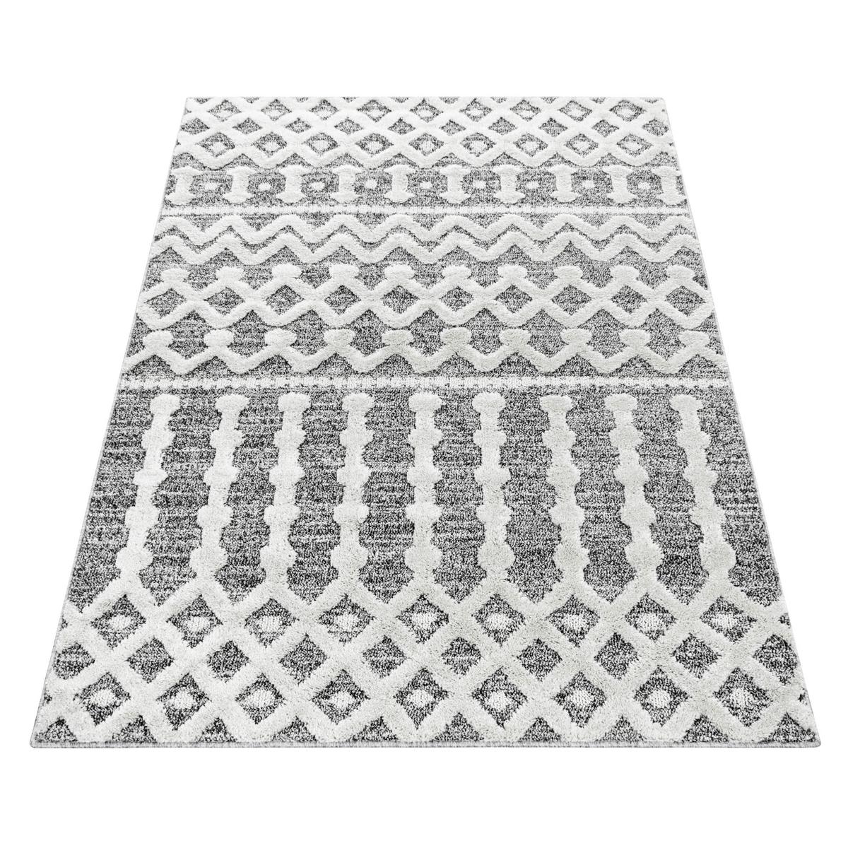 Webteppich Pisa Grau ca. 280x370cm - Grau, KONVENTIONELL, Textil (280/370cm)