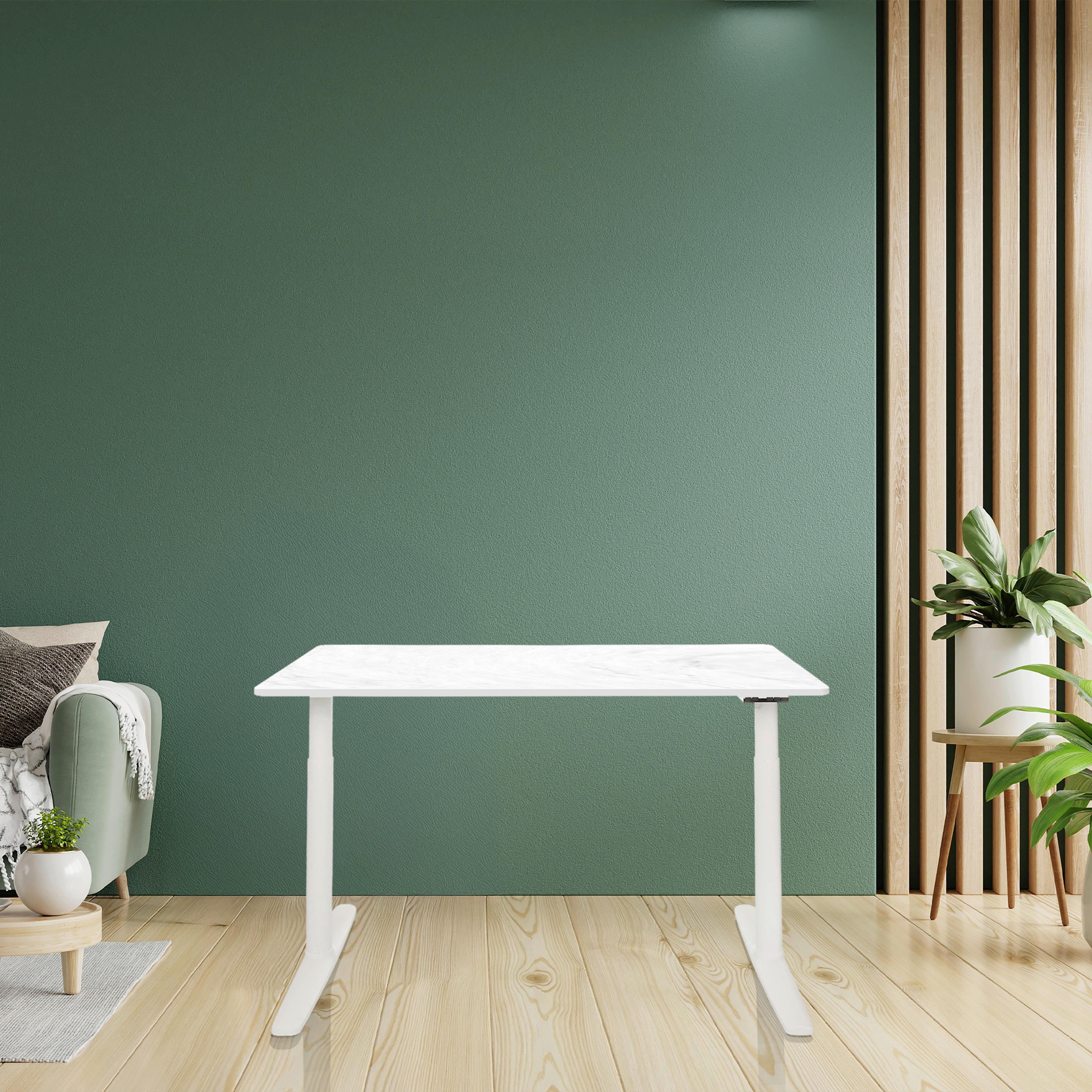 Pisalna Miza Stand Pro, Bela - bela, Moderno, kovina/leseni material (140/70/71 - 116cm) - MID.YOU