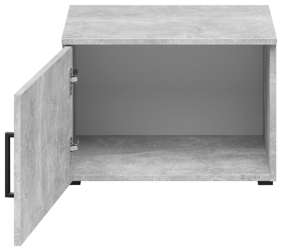 Aufsatzschrank Multistauraum Betonoptik - Schwarz/Grau, MODERN, Holzwerkstoff/Kunststoff (50/35/40cm) - Mömax