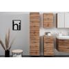 ARMOIRE HAUTE FLORIDA -EXKLUSIV- - couleur chromée/couleur chêne, MODERN (40/180/35cm) - Premium Living
