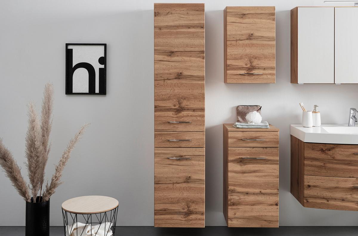 Visoki Element Florida - boje hrasta/boje kroma, Moderno (40/180/35cm) - Premium Living