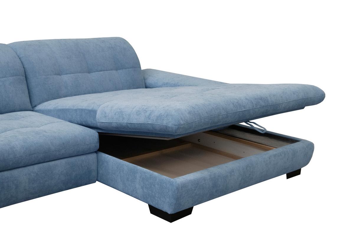 Kutna Garnitura Bellagio - plava/crna, Moderno, karton/drvni materijal (328/198cm) - Modern Living