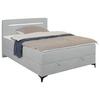 Boxbett Jerry Silberfarben ca. 120x200cm - Silberfarben/Schwarz, KONVENTIONELL, Textil (120/200cm) - Mömax