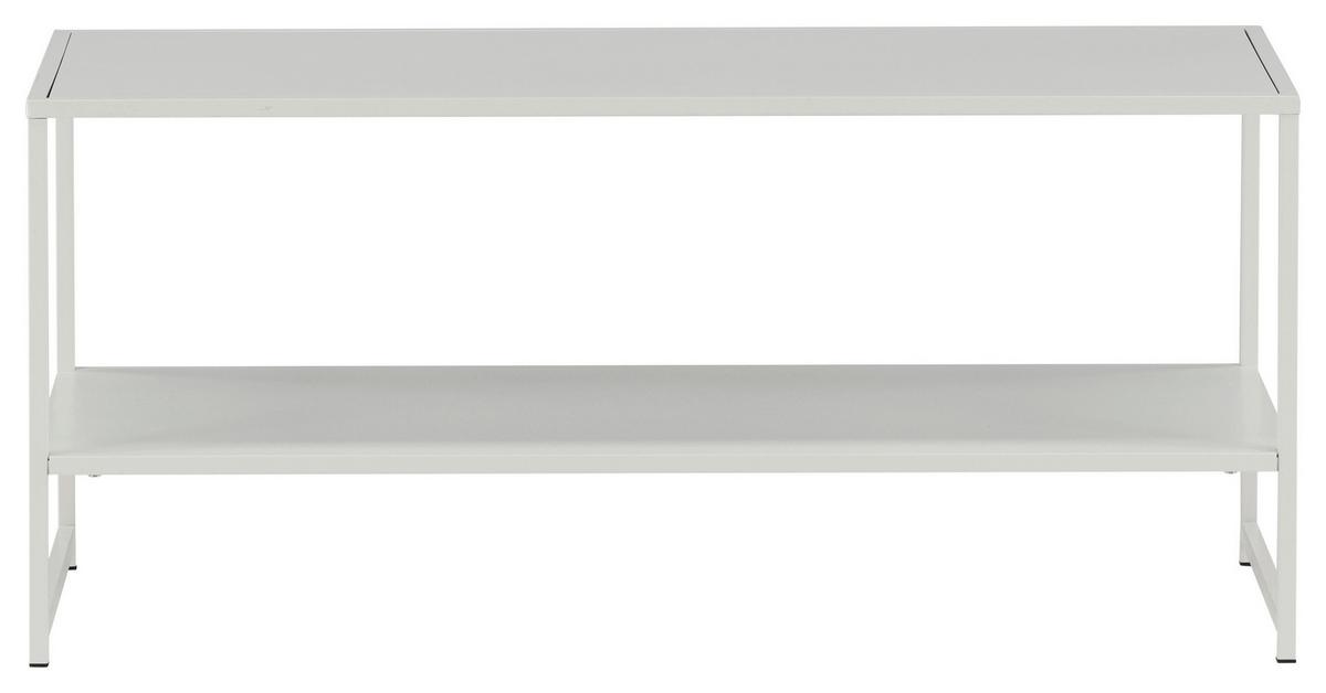 COUCHTISCH STAAL - Weiß, Design, Metall (102/43/45cm) - Livetastic