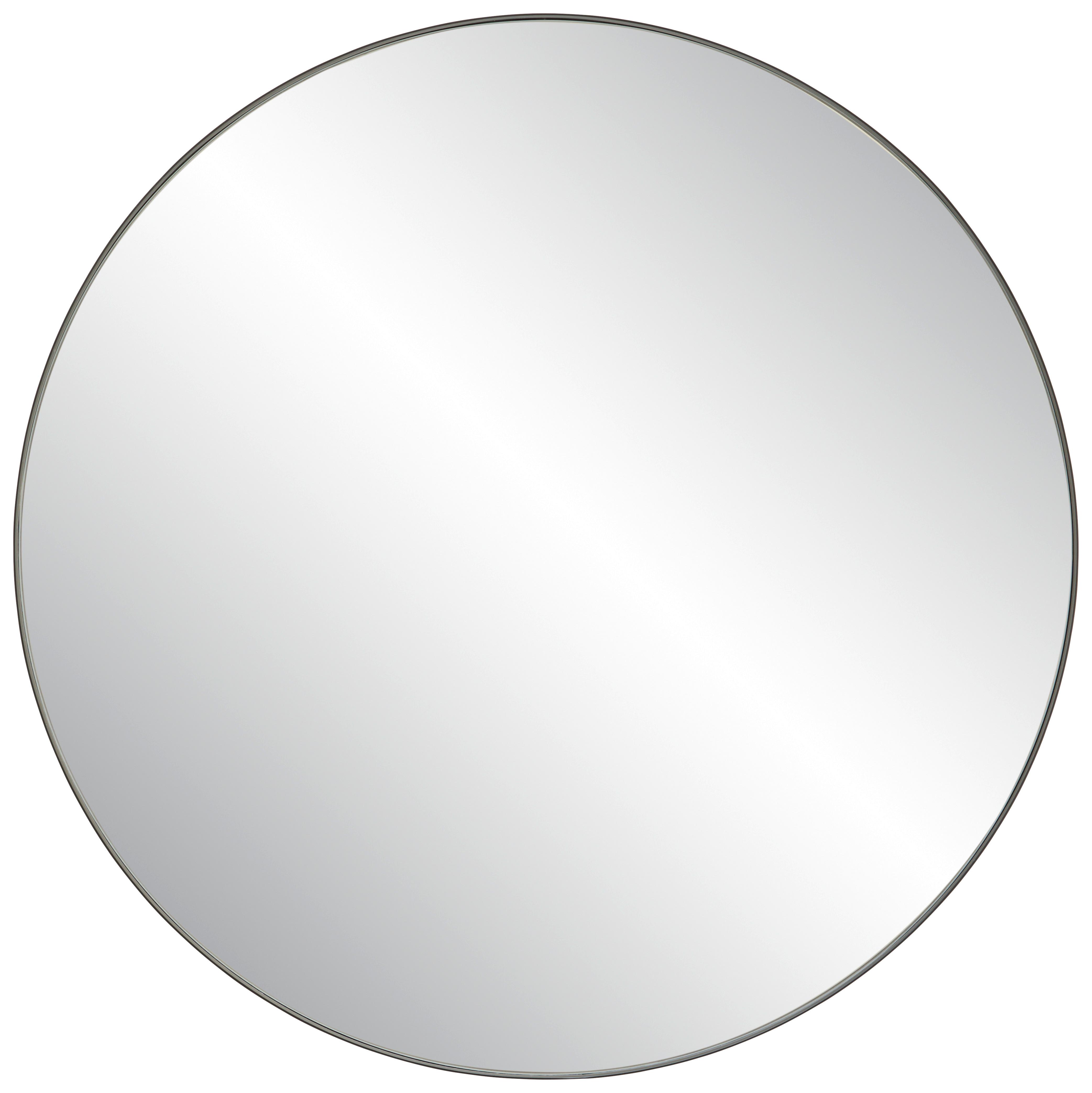 LUSTRO ŚCIENNE TONDO - czarny, Trend, metal/szkło (80/80/3,5cm) - Xora