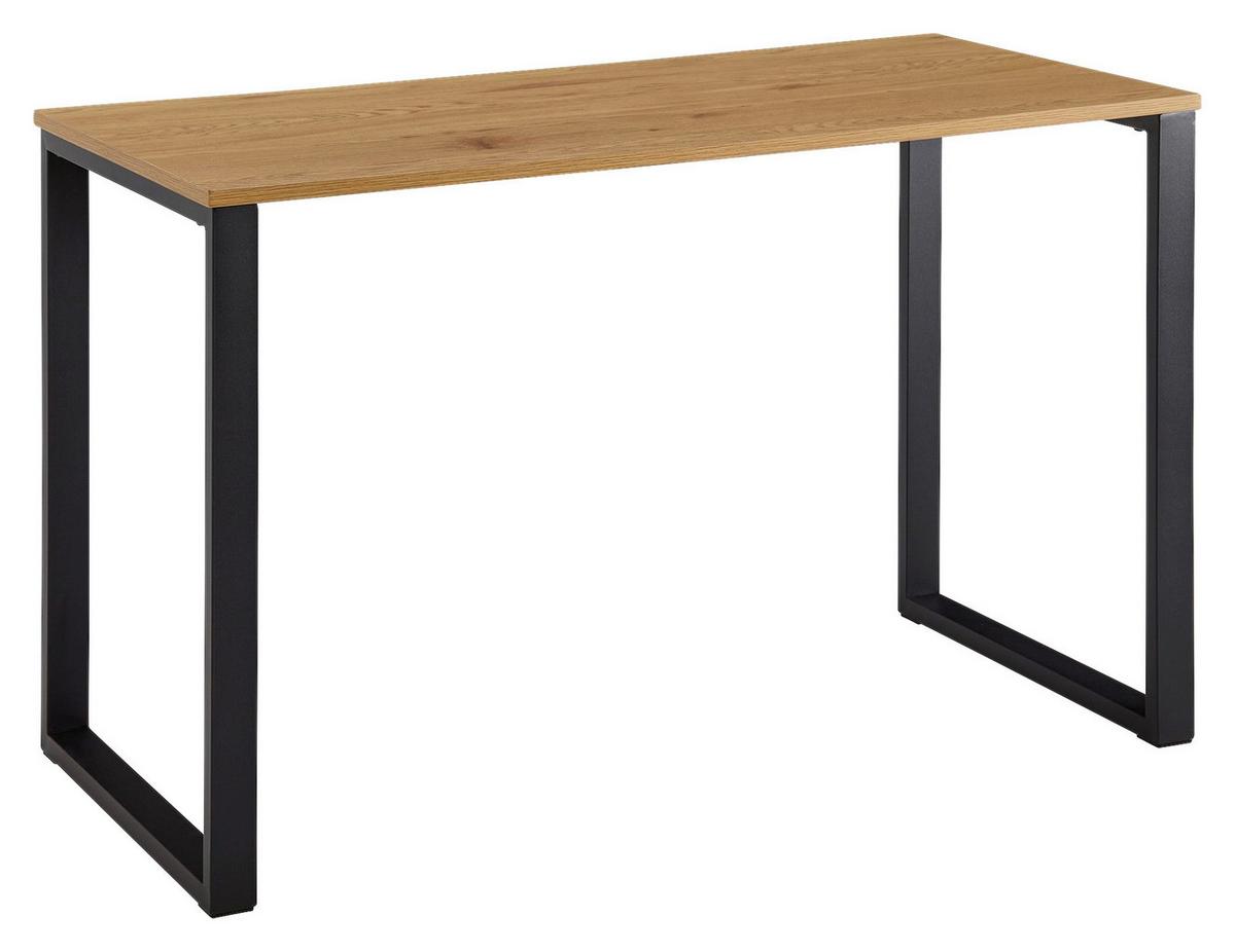 Pisalna Miza Wohnling - črna/rjava, Moderno, kovina/leseni material (120/60/76cm) - MID.YOU