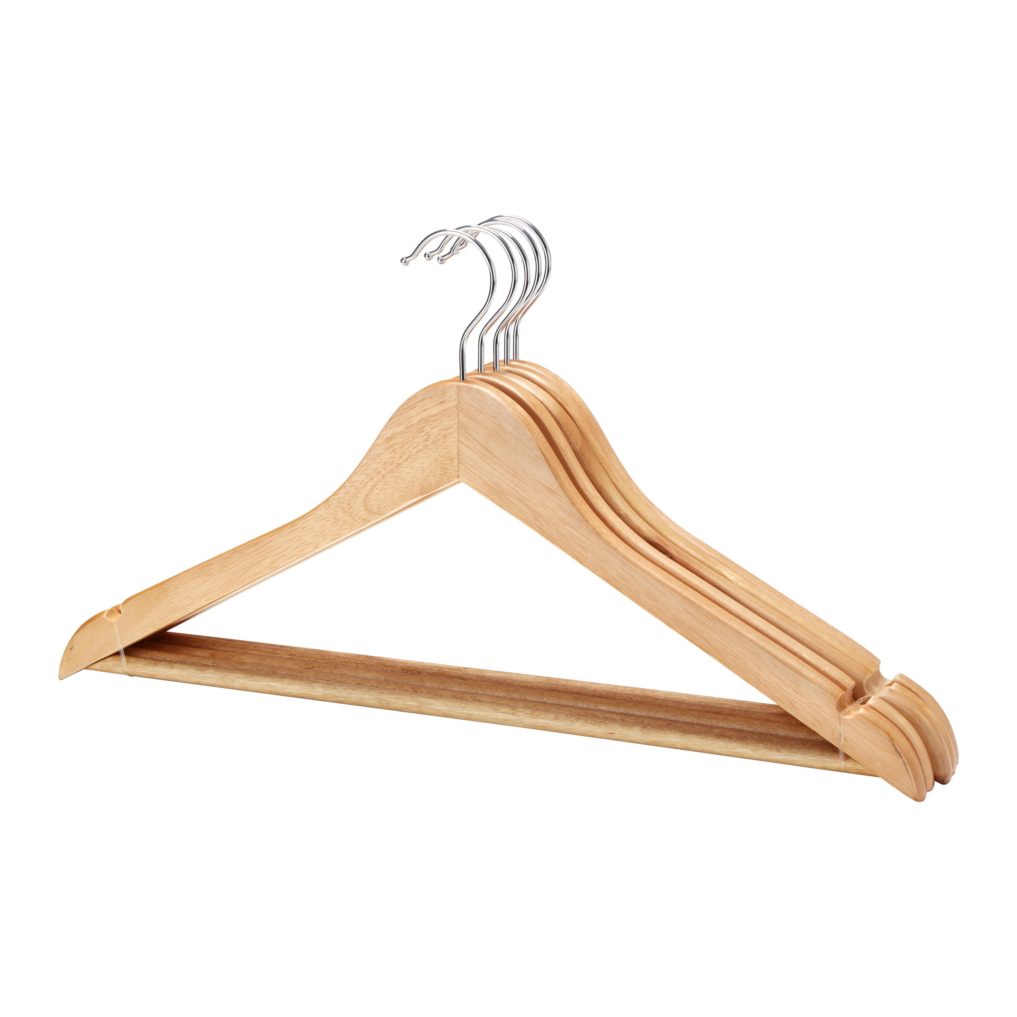SET DE CINTRES KATHRIN -EXT- - couleur naturelle, KONVENTIONELL, métal/bois (44,5cm) - Mömax