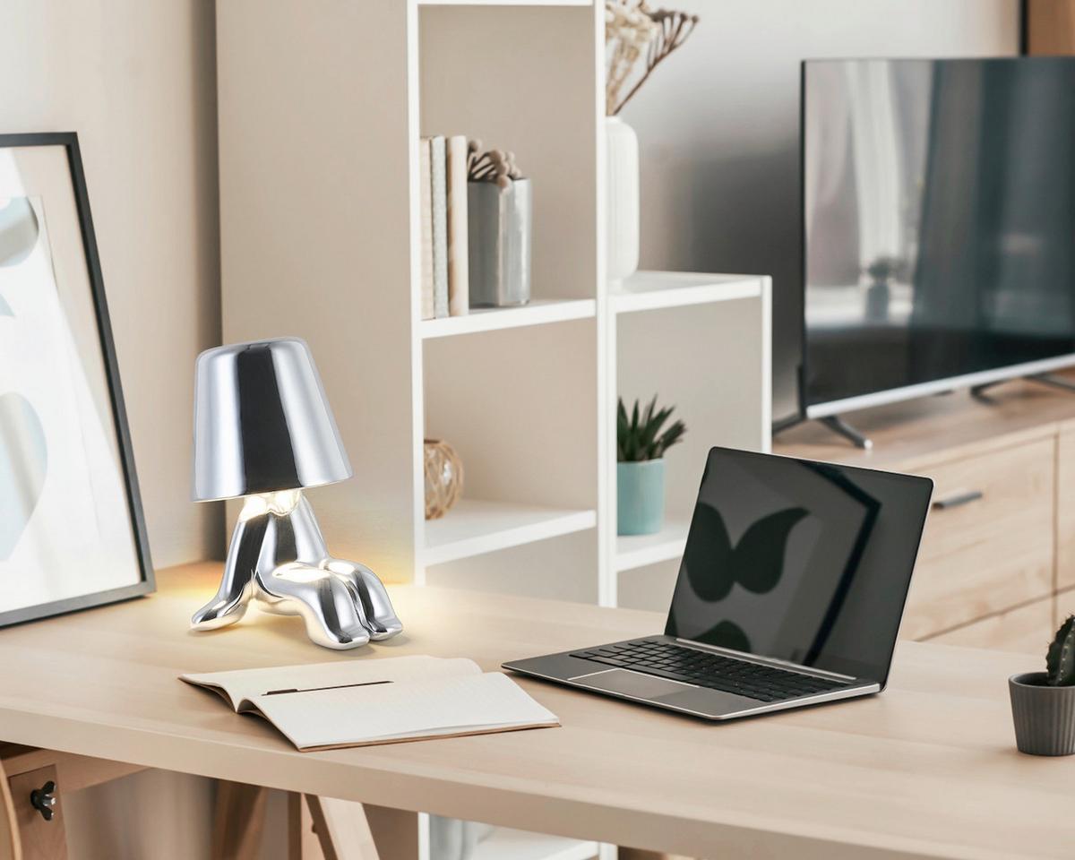 Okrasna Led-svetilka Fesch - barve kroma, Moderno, kovina/umetna masa (13/9,5/18cm) - Mömax