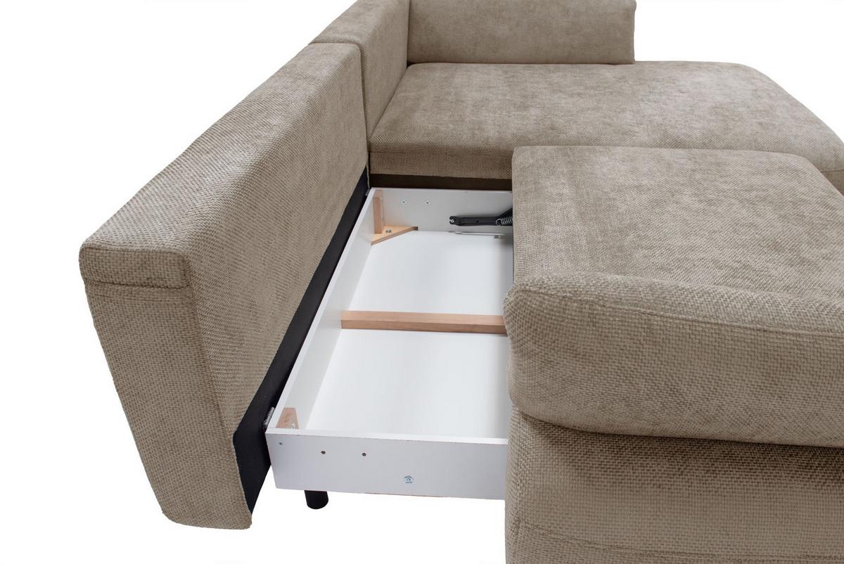 Kutna Garnitura Madison - svijetlo smeđa/crna, Moderno, drvni materijal/drvo (284/92/186cm) - Modern Living
