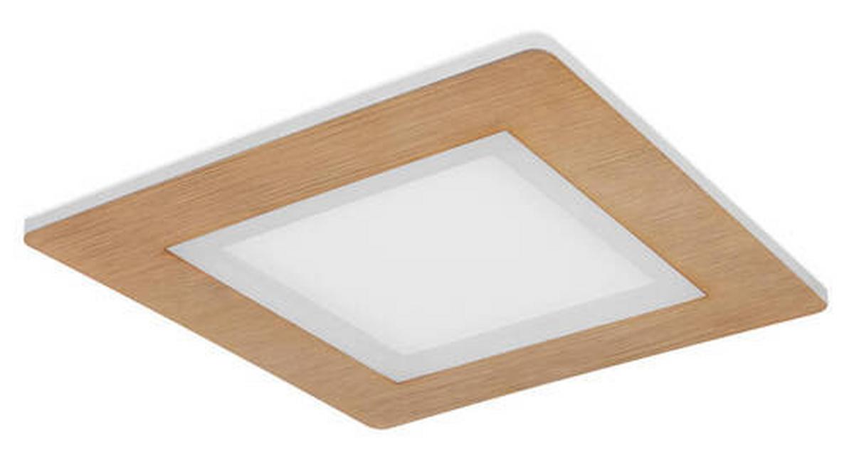 LED Mennyezeti Lámpa 41767q - opál/fehér, Natur, műanyag/fém (30/30/5cm) - Globo