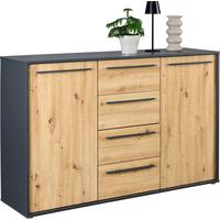 Komoda Adriano - hrast Artisan/antracit, Trend, drvni materijal/plastika (149/94,8/41,2cm) - Modern Living