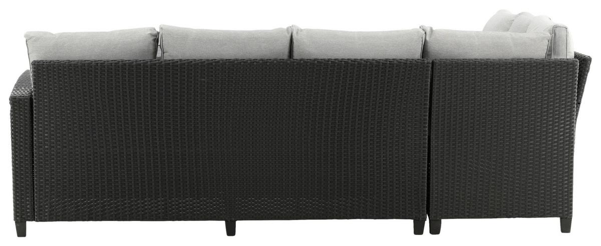 Dining-Loungeset Bentwood ca. 173x227 cm Schwarz - Schwarz, KONVENTIONELL, Kunststoff (173/227cm) - Gardenson