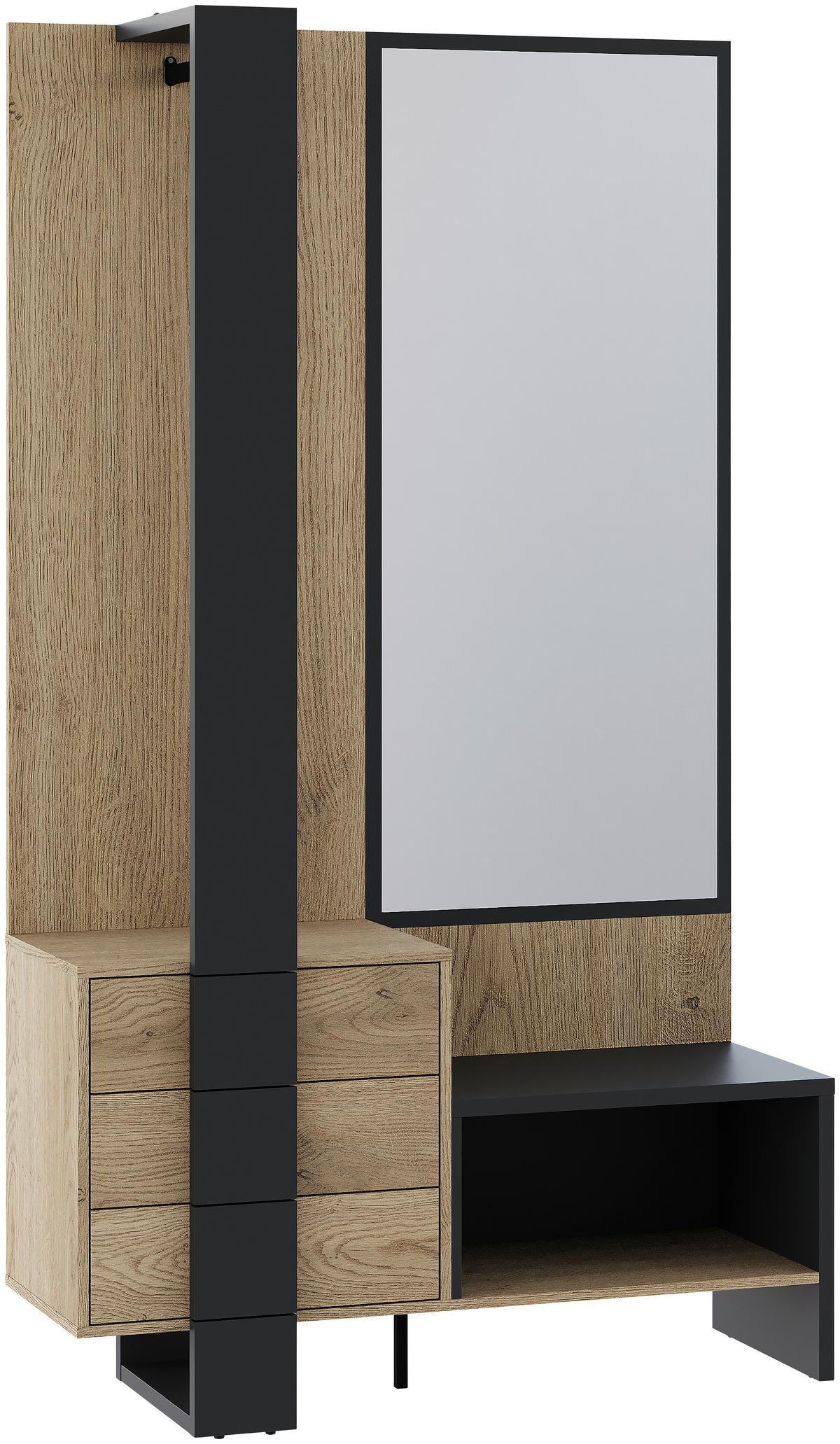 PRZEDPOKÓJ SILENT - kolor dębowy/antracytowy, Konventionell, materiał drewnopochodny (115/200/41,6cm) - Carryhome